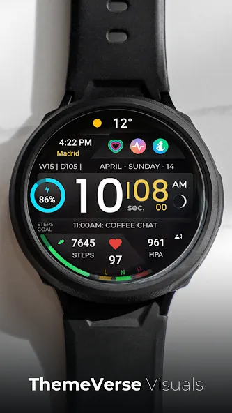 TVV Sport Digital Watch Face screenshot 1