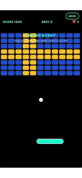 Neon-Breakout : Flags screenshot 3