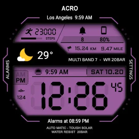ACRO Genix Digital watchface screenshot 26