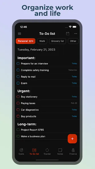 Listok: To do list & Notes screenshot 1