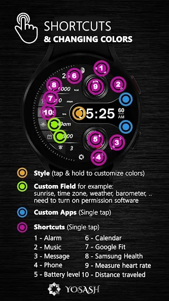 A340 Digital Watch Face screenshot 4