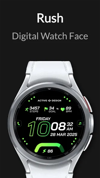 Rush: Digital Watch Face screenshot 5