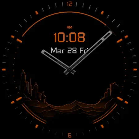 Dark Sunset hybrid watch face screenshot 10