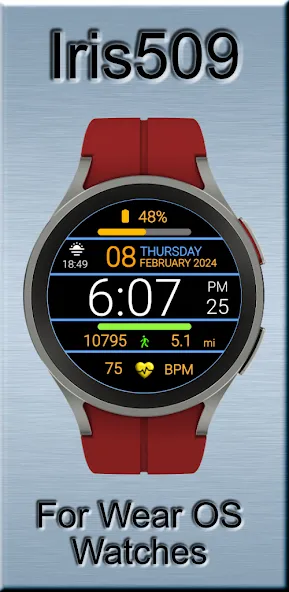 Iris509 Digital Watch Face screenshot 1
