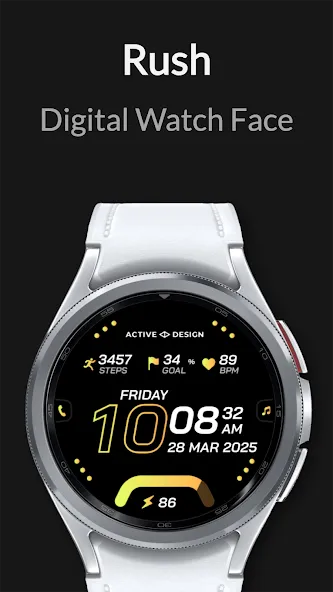Rush: Digital Watch Face screenshot 6