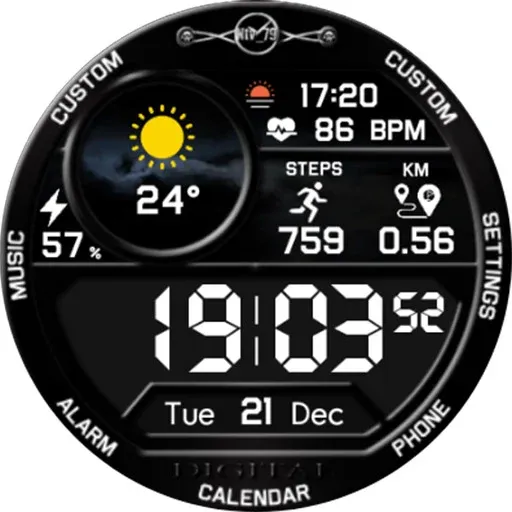 NTV352 - Digital Pro watchface screenshot 18