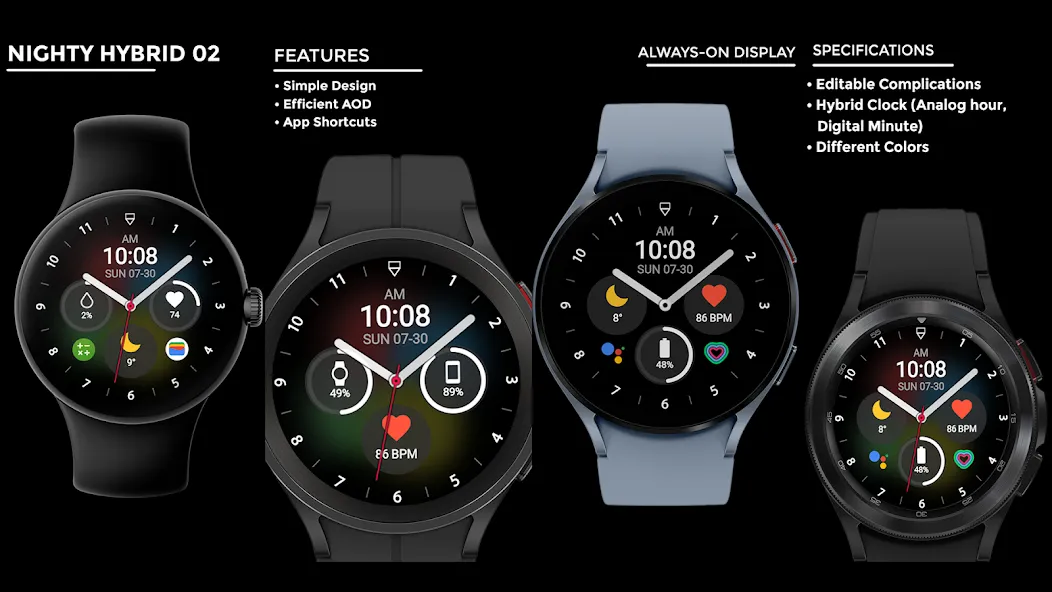 Nighty Hybrid 02 - watch face screenshot 15