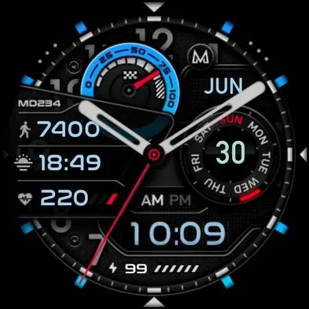 MD234 Analog watch face screenshot 9
