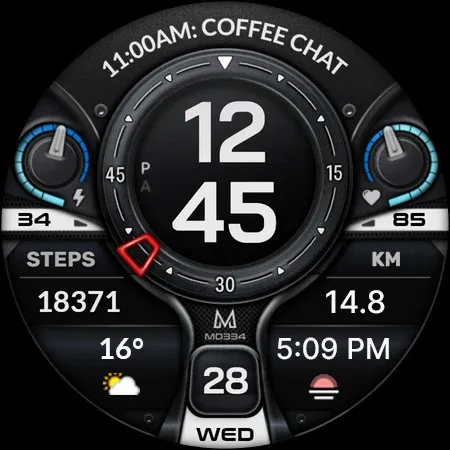 MD334 Digital watch face screenshot 8