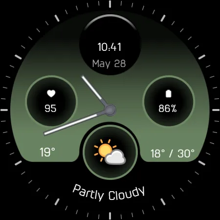 Analog watchface A4 screenshot 24