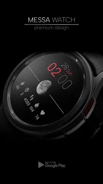 Minimal Watch Face Moon Phase screenshot 4
