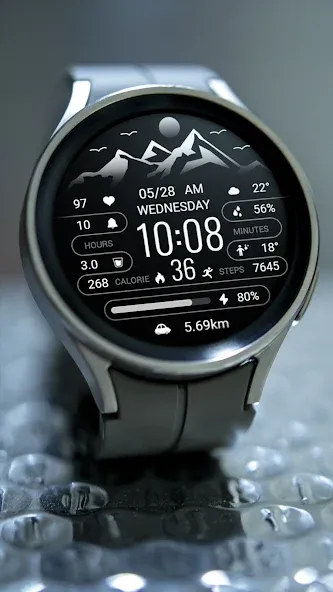 Black White Mountain ZKinWatch screenshot 4