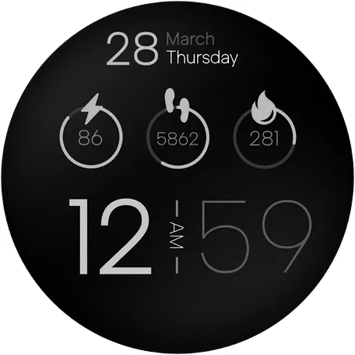 Minimal Digital Watch Face LS screenshot 17