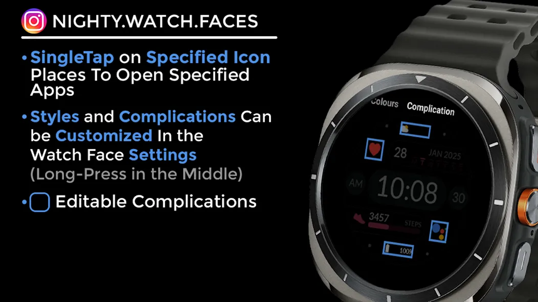 Night ver 66 - watch face screenshot 13