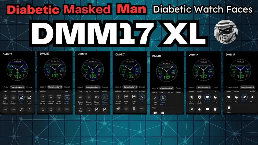 DMM17 Diabetic Watch Face XL screenshot 3
