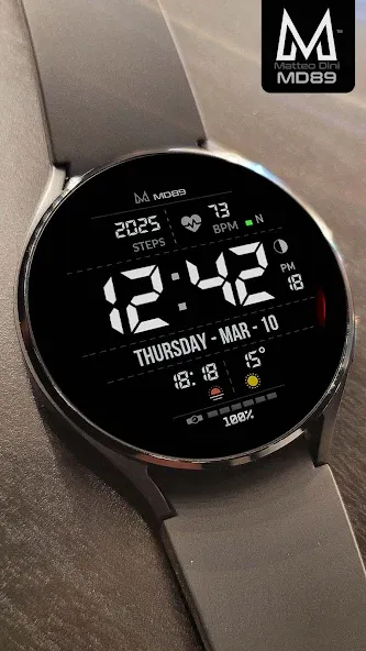 MD89 Minimal Digital watchface screenshot 1