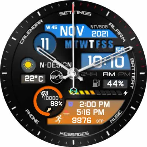 NTV508 - Hybrid W watch face screenshot 26