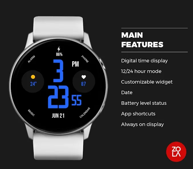 Blue Nation Watch Face screenshot 2