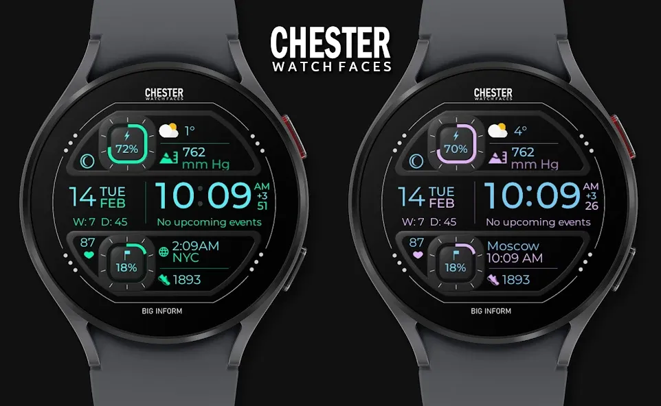 Chester Big inform watch face screenshot 2