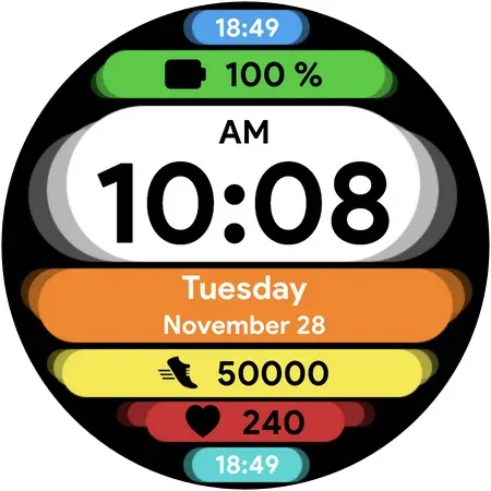 Colorful Cloud - Watch face screenshot 7