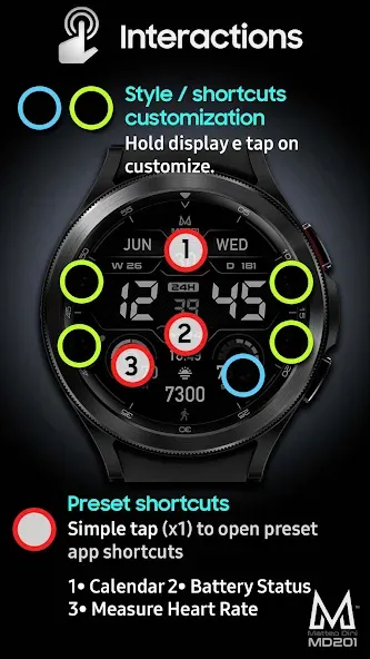 MD201 Digital watch face screenshot 8
