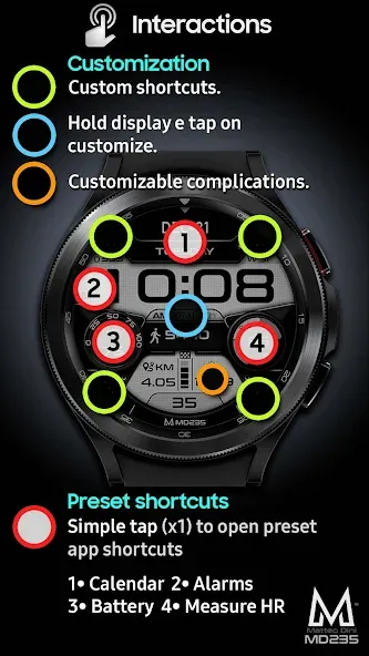 MD235 Digital watch face screenshot 7