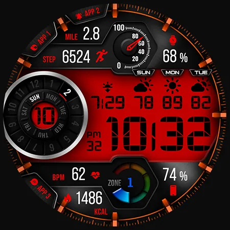 PER12 Digital Watch Face screenshot 44