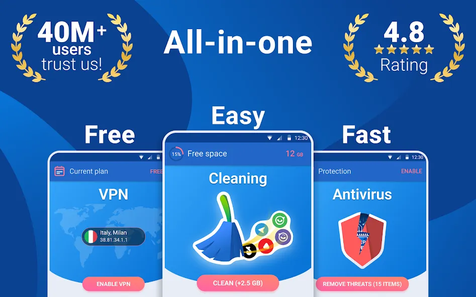 Cleaner Antivirus VPN Cleaner screenshot 1