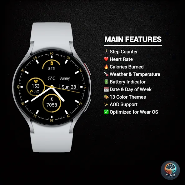 Clean Lines Watch Face screenshot 2