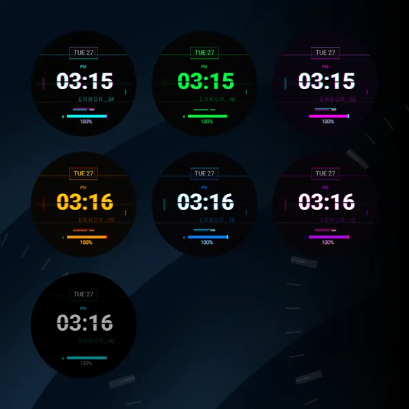 Digital Glitch - watch face screenshot 3