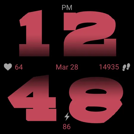 Mega Digit Watch Face screenshot 12
