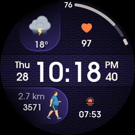 Digital watch face D32 screenshot 29