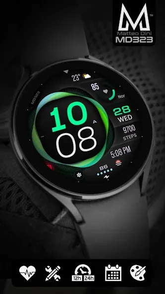 MD323 Modern Digital WatchFace screenshot 5