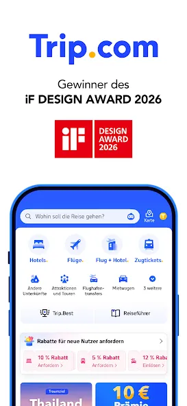 Trip.com: Flug, Hotel & Zug screenshot 1