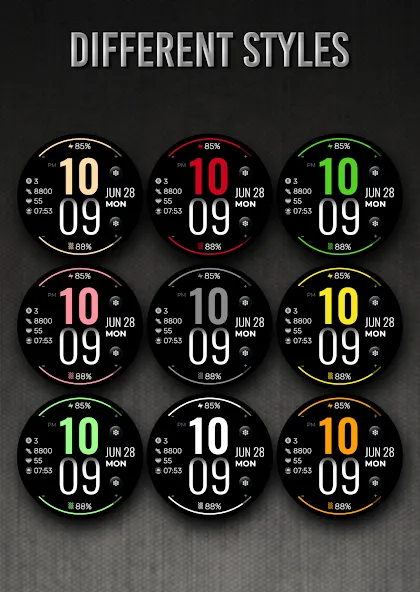 PW50 Digital Watch Face screenshot 5