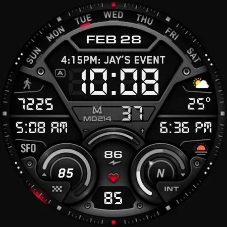 MD214 Digital Watch Face screenshot 36