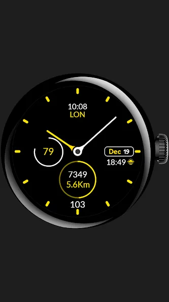 Clean Analog watch face screenshot 1