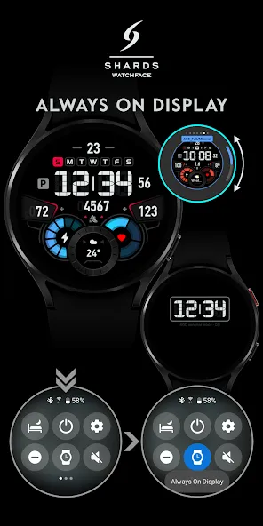 SH007 Watch Face, WearOS watch screenshot 8