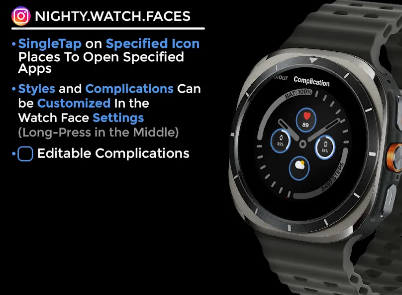 Night ver 42 - watch face screenshot 6