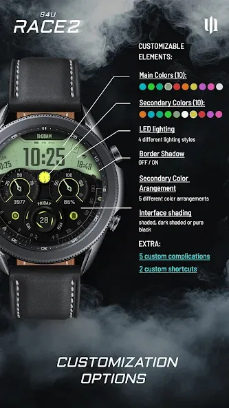 S4U Race2 - digital watch face screenshot 5