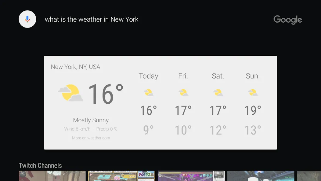 Google app for Android TV screenshot 4