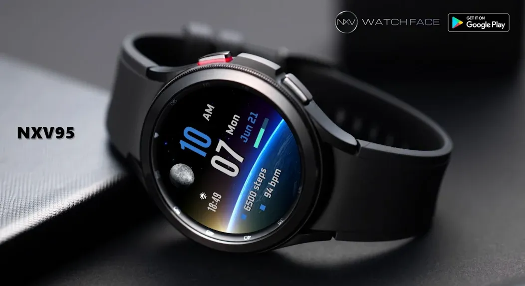 NXV95 Earth Digital Watch face screenshot 1