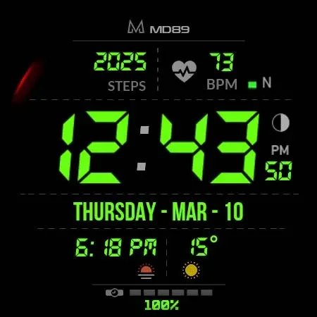MD89 Minimal Digital watchface screenshot 26