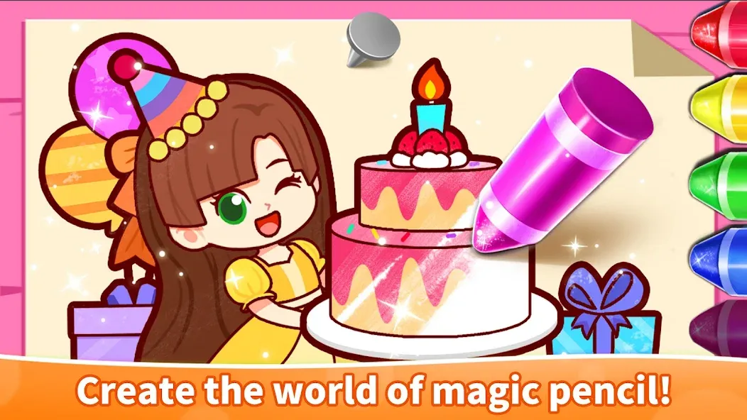 Baby Panda's Glow Doodle Game screenshot 2