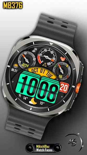 Digital Watch Face MB376 screenshot 3