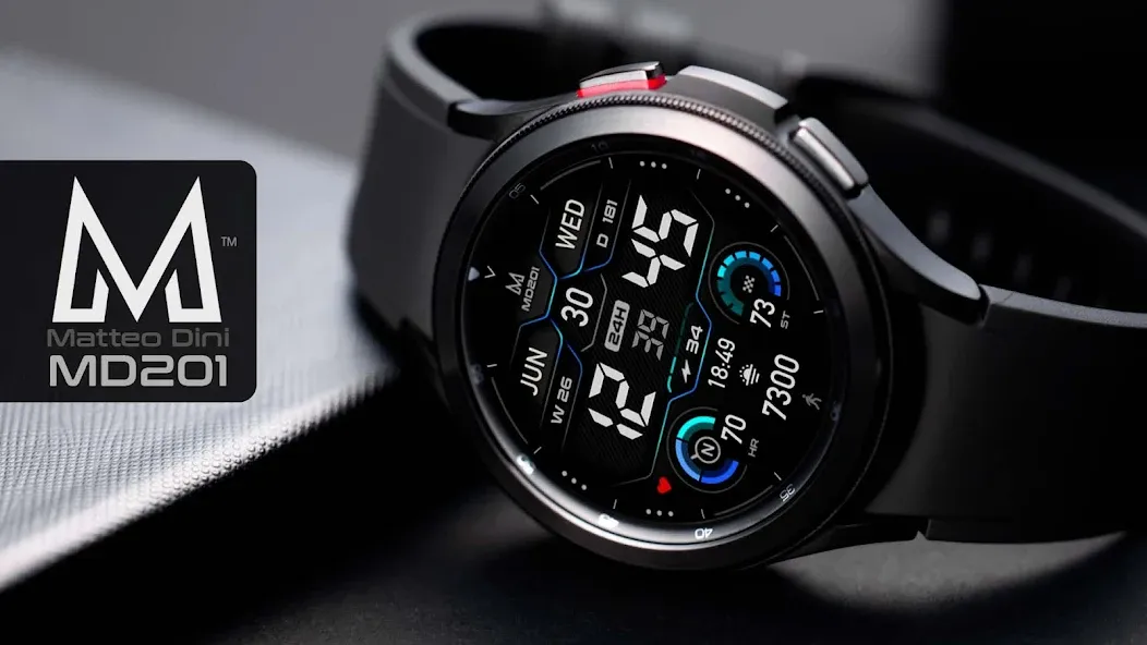 MD201 Digital watch face screenshot 1
