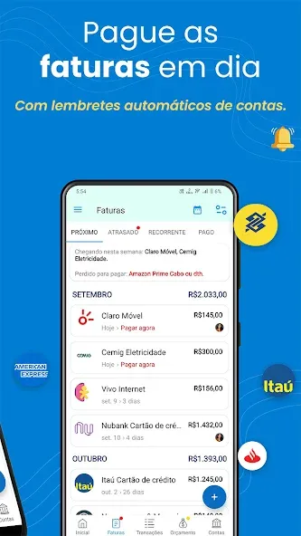 Faturas, Orçamento e despesas screenshot 2