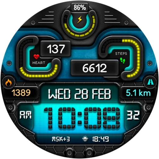 Digital BUBAS URX17 Watch face screenshot 15