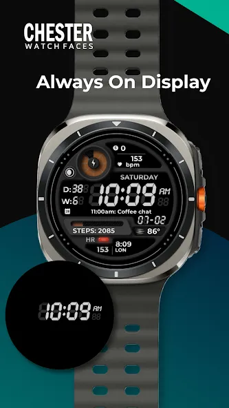Chester Retro watch face screenshot 7