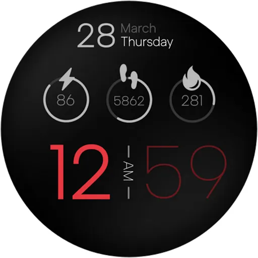 Minimal Digital Watch Face LS screenshot 18
